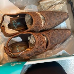 Genuine leather mules